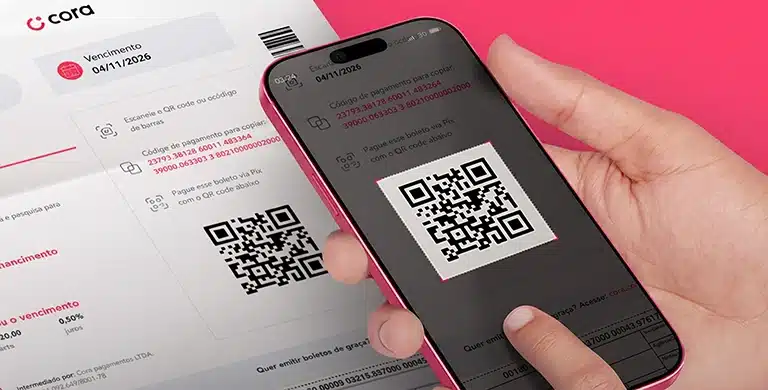 Boleto com QR Code Pix da Cora: veja como emitir e receber na hora