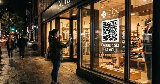 QR Code Pix na vitrine: como receber fora do horário comercial