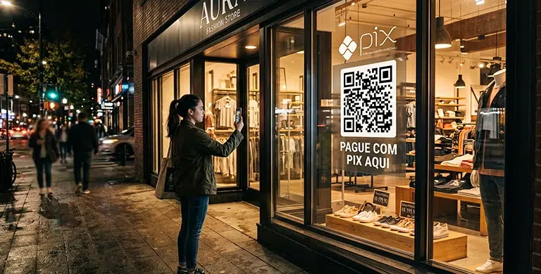 QR Code Pix na vitrine: como receber fora do horário comercial